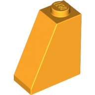Lego kostka (kostička) 2x1x2 sklon (šikmá) 65°, světle oranžová (6186637)